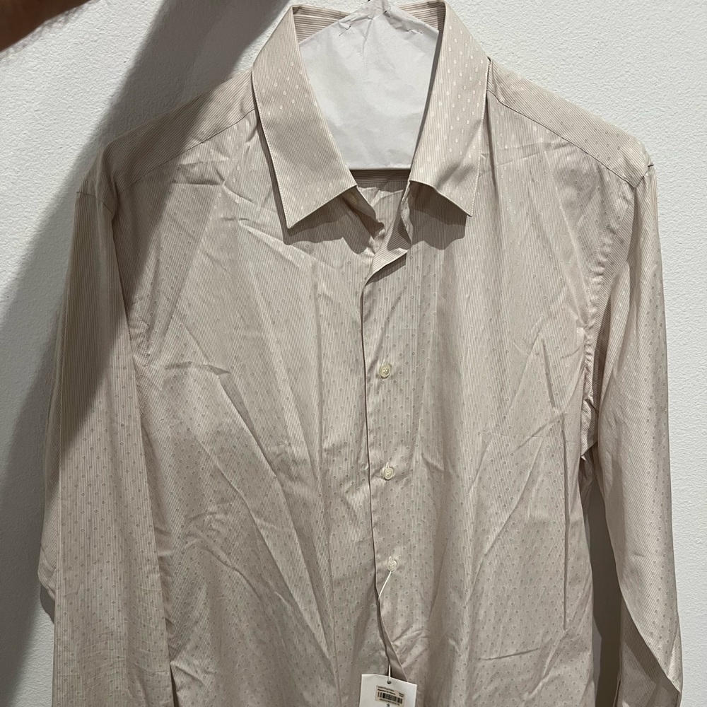 Ferragamo Tan Buttondown Men’s XL